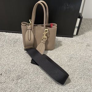 ANGELA ROI cher micro in light mud great with webbing strap